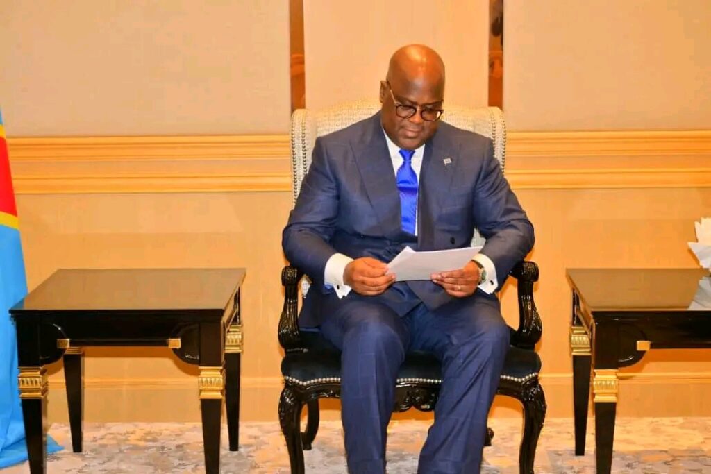 Former un gouvernement d’Union nationale  pour faire face à cette crise, annonce du président Félix Tshisekedi