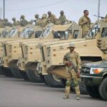 8000 militaires de différentes unités de la Garde républicaine de la garnison de Kinshasa une marche  d’endurance