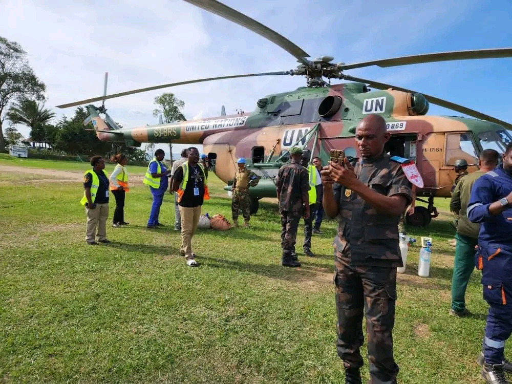 ITURI : la MONUSCO évacue un militaire et un civil blessés à Gina vers Bunia après d’affrontement entre les FARDC et les miliciens de Zaïre 
