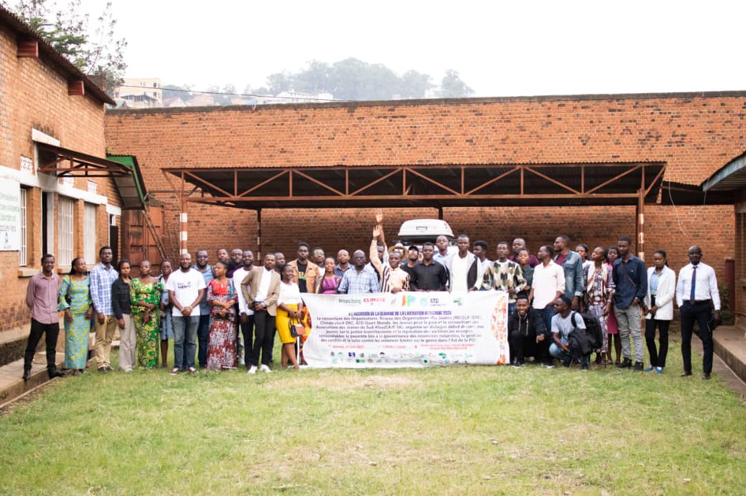  la gouvernance des ressources naturelles et la justice sociale en RDC, sujet débat par les jeunes dans le cadre de la Semaine de la Libération Africaine organisé par la Climate Clock