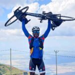 GOMA : Sur les routes  de Six Pays d’Afrique, Miguel Masaisai originaire de la ville de Goma pédale pour la paix