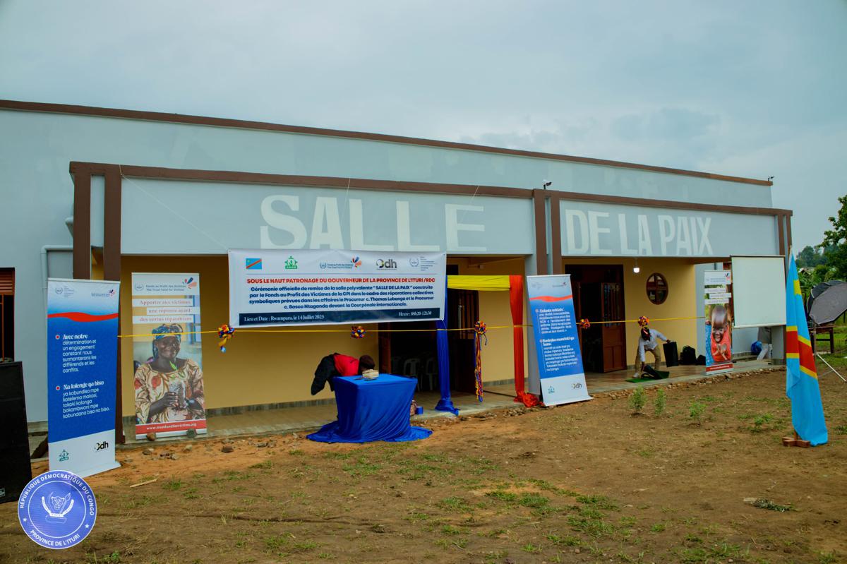 Ituri : La CPI inaugure une « salle de la paix » à Tsere pour panser les plaies du passé et reconstruire la cohésion sociale